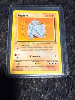1999 Pokemon Jungle Rhyhorn 61/64 1st Edition Spanish - Image 1