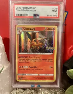 Pokemon TCG PSA 9 Holo Charizard 10/78 Pokemon GO Edition - Image 1