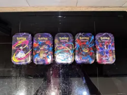 5x Pokemon - Mega Evolution - Complete Art Mini Tin Set Brand New Factory Sealed - Image 1