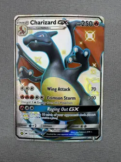 Charizard GX SV49/SV94 Hidden Fates: Shiny Vault Full Art Pokemon TCG DAMAGED - Image 2