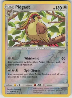 Pokemon TCG Pidgeot Rare Reverse Holo SM - Team Up 124/181 - Image 1