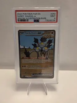 2023 Pokemon TCG Scarlet & Violet Paradox Rift #250 Sandy Shocks ex SIR PSA 9 - Image 1
