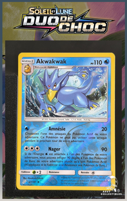 Carte Pokemon Akwakwak 27/181 Reverse SL9 Duo De Choc FR - Image 1
