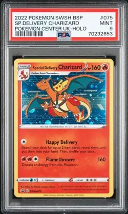 Special Delivery Charizard SWSH075 PSA 9 Pokemon Sword & Shield Promo - Image 1