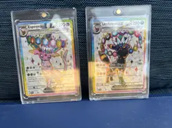 Pokemon TCG Umbreon ex 176 & Espeon ex 175 SVP Promo Cards Pair Prismatic Figure - Image 1
