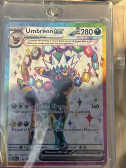 Pokemon TCG Umbreon ex 176 & Espeon ex 175 SVP Promo Cards Pair Prismatic Figure - Image 4