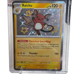 Pokemon TCG Raichu 132/091 Paldean Fates Shiny Rare Card NM Condition - Image 1