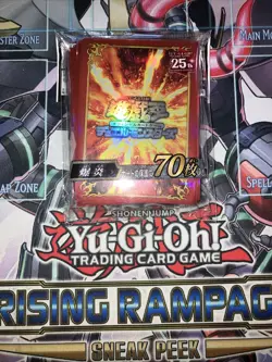 Yugioh OCG Card Sleeves 70pc Explosive Fire Attribute Konami Official New - Image 1