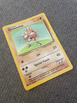 Pokemon TCG Hitmonchan Holo Rare Card Base Set 7/102 - Image 2