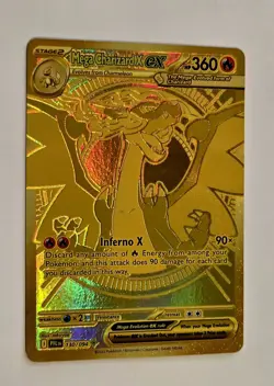 Mega Charizard X EX Phantasmal Flames 130/94 Mega Ultra Rare Gold Card - Image 2