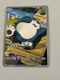 Pokemon Snorlax CUSTOM Full Art Holo Card - Image 1