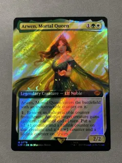 2023 MTG Magic The Gathering LOTR Ext Art Surge Foil #778 Arwen Mortal Queen - Image 1