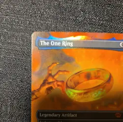 MTG Magic Lord of the Rings #451 The One Ring Mythic Rare Borderless Foil (A) - Image 2