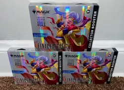 Magic The Gathering Final Fantasy Collector Booster Omega Pack 3X New Sealed - Image 1