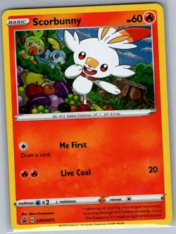 Scorbunny SWSH071 Holo Sword & Shield Promo Cards - Pokemon Card - NM - Image 1