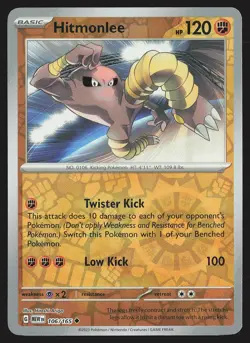 SV: Scarlet & Violet 151 Hitmonlee #106/165 Reverse Holo Pokemon Card - Image 1