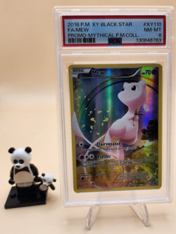 2016 Pokemon TCG XY Mythical Collection Mew Promo XY110 PSA 8 Foil Black Star - Image 1