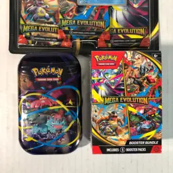 Pokemon Mega Evolution Booster Bundle & Heroes Mini Tin & Golduck 3 Pack Blister - Image 3