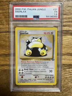 1999 Pokemon Jungle Italian Snorlax 27/64 Non-Rare TCG Nintendo Psa 1.5 Pop 1 - Image 1