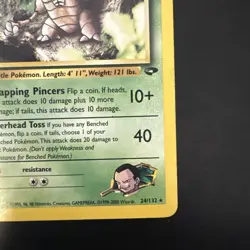 Pokemon Vintage 1st Edition Non-holo Rare Giovanni's Pinsir 24/132 Gym Challenge - Image 4