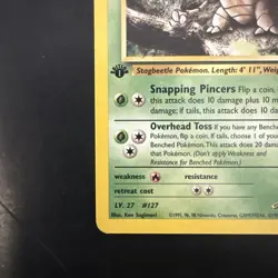 Pokemon Vintage 1st Edition Non-holo Rare Giovanni's Pinsir 24/132 Gym Challenge - Image 5