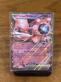 TEAM ROCKET’S MEWTWO EX 2025 Pokemon Destined Rivals DOUBLE RARE Pokemon 81/182 - Image 1