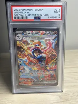 GRENINJA EX PSA 9 POKEMON SV TWILIGHT MASQUERADE - TWM EN #214/167 SIR 🔥💎 - Image 1