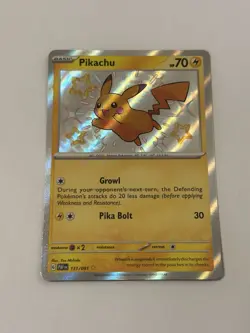 2024 POKEMON PAF EN-PALDEAN FATES 131 PIKACHU SHINY RARE - Image 1