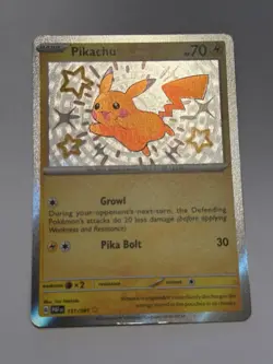 2024 POKEMON PAF EN-PALDEAN FATES 131 PIKACHU SHINY RARE - Image 2