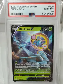 Pokemon TCG Dhelmise V Sword & Shield PSA 10 Gem Mint - Image 1