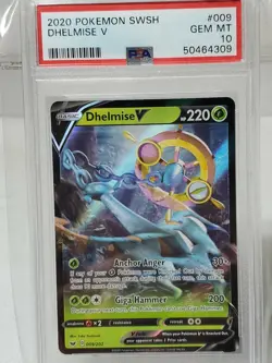 Pokemon TCG Dhelmise V Sword & Shield PSA 10 Gem Mint - Image 4
