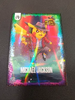 Michael Jackson (Pikachu) #177 - Galaxy Holo - Electric Pikachu Cosplay Pokemon - Image 1