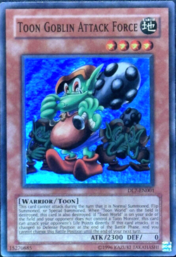 Toon Goblin Attack Force DL7-EN001 Super Rare Unlimited Ed. MP YuGiOh TCG Card - Image 1