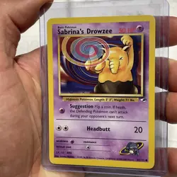 Sabrina's Drowzee 92/132 Common Gym Heroes Pokemon Card Vintage Nintendo NM WOTC - Image 2