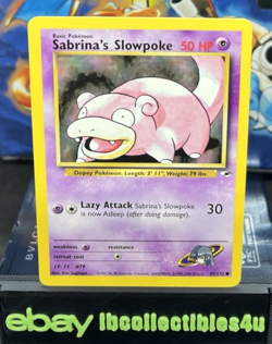 Sabrina's Slowpoke 95/132 - Gym Heroes - VINTAGE WOTC 2000 POKEMON CARD NM F/S - Image 1