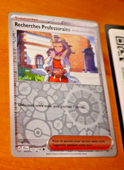 POKEMON FRANCAISE CARD REVERSE HOLO CARTE RECHERCHES 155/159 JTG FR NM 2025 - Image 1