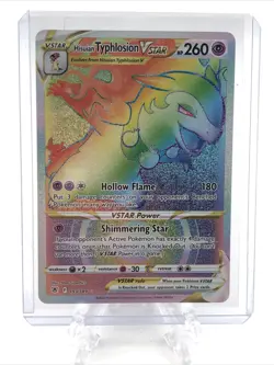 Pokemon Hisuian Typhlosion VSTAR Secret Rainbow 193/189 Holo Trading Card NM - Image 1