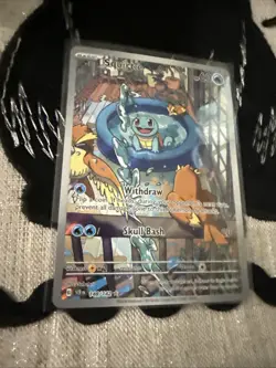 Pokemon Squirtle TCG Stellar Crown Illustration Rare Holo Card 148/142 Sv07 - Image 3