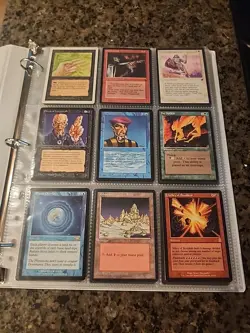 Vintage Magic The Gathering Binder Collection Card Lot MTG 1993-2003 Rares - Image 1
