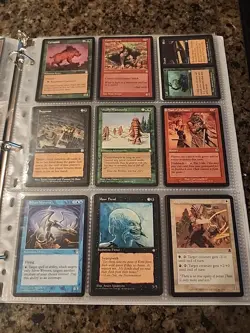 Vintage Magic The Gathering Binder Collection Card Lot MTG 1993-2003 Rares - Image 3