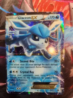 Glaceon EX 20/124 Ultra Rare Card 2016 XY Fates Collide - Image 1