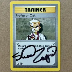 Professor Oak 1st Edition Base Set 88/102 Stan Hart Voice Actor Signed Card - Image 1