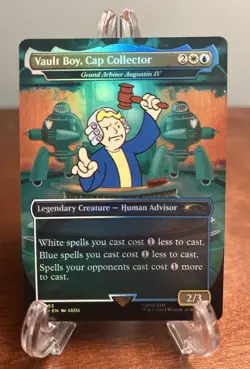 MTG Magic the Gathering Secret Lair Rainbow Foil Fallout Vault Boy Cap Collector - Image 1