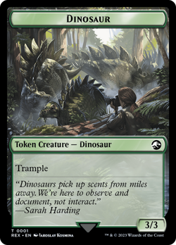 DINOSAUR TOKEN mtg NM Jurassic World Collection 1 Token - Image 1
