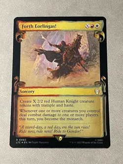 Forth Eorlingas! Showcase Scrolls Foil 460 LoTR MTG LTC NM - Image 1