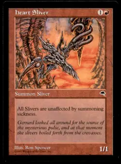 Heart Sliver Tempest Light Play MTG Magic the Gathering - Image 1