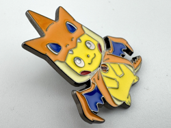 Pokemon Pikachu Wearing Charizard Poncho Costume Pin Kawaii NEW Reproduction - Image 2