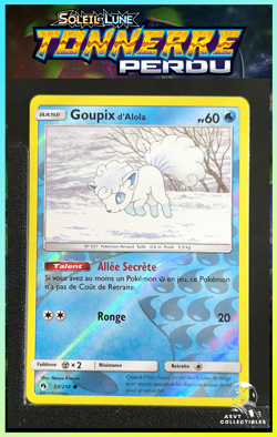 Carte Pokemon Goupix d'Alola 53/214 Reverse SL8 Tonnerre Perdu FR - Image 1
