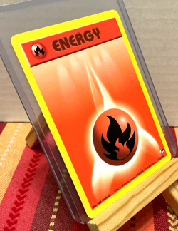 POKEMON Fire Energy 128/132 Gym Heroes Set, NM Condition - Image 2