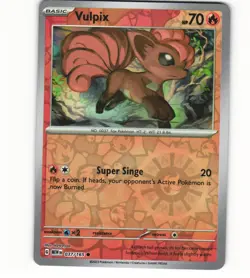 2023 Light Play Pokemon Vulpix 037/165 Holo Scarlet Violet 151 MEWen English - Image 1